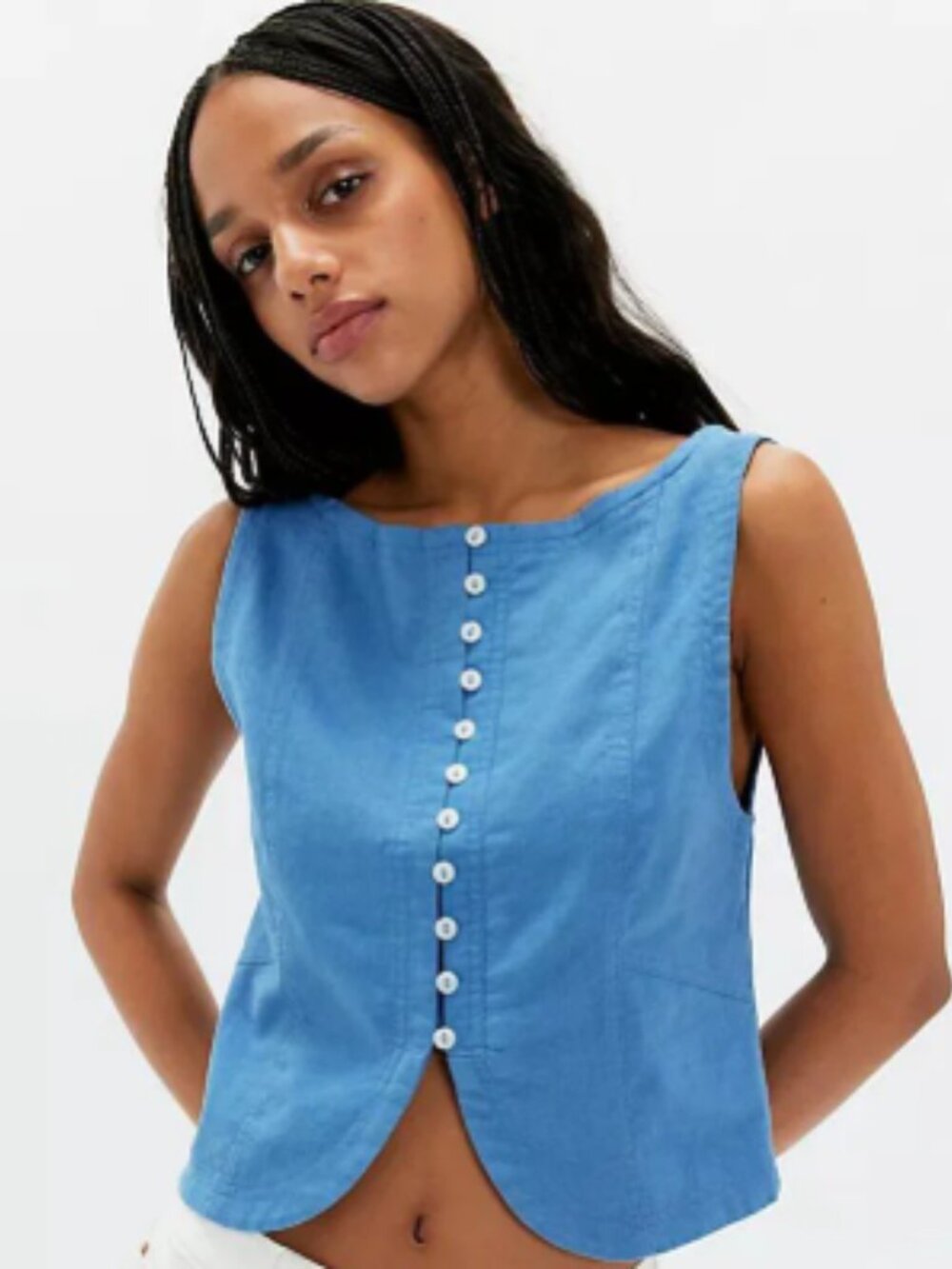 NWT We the Free By The Sea Linen Tank